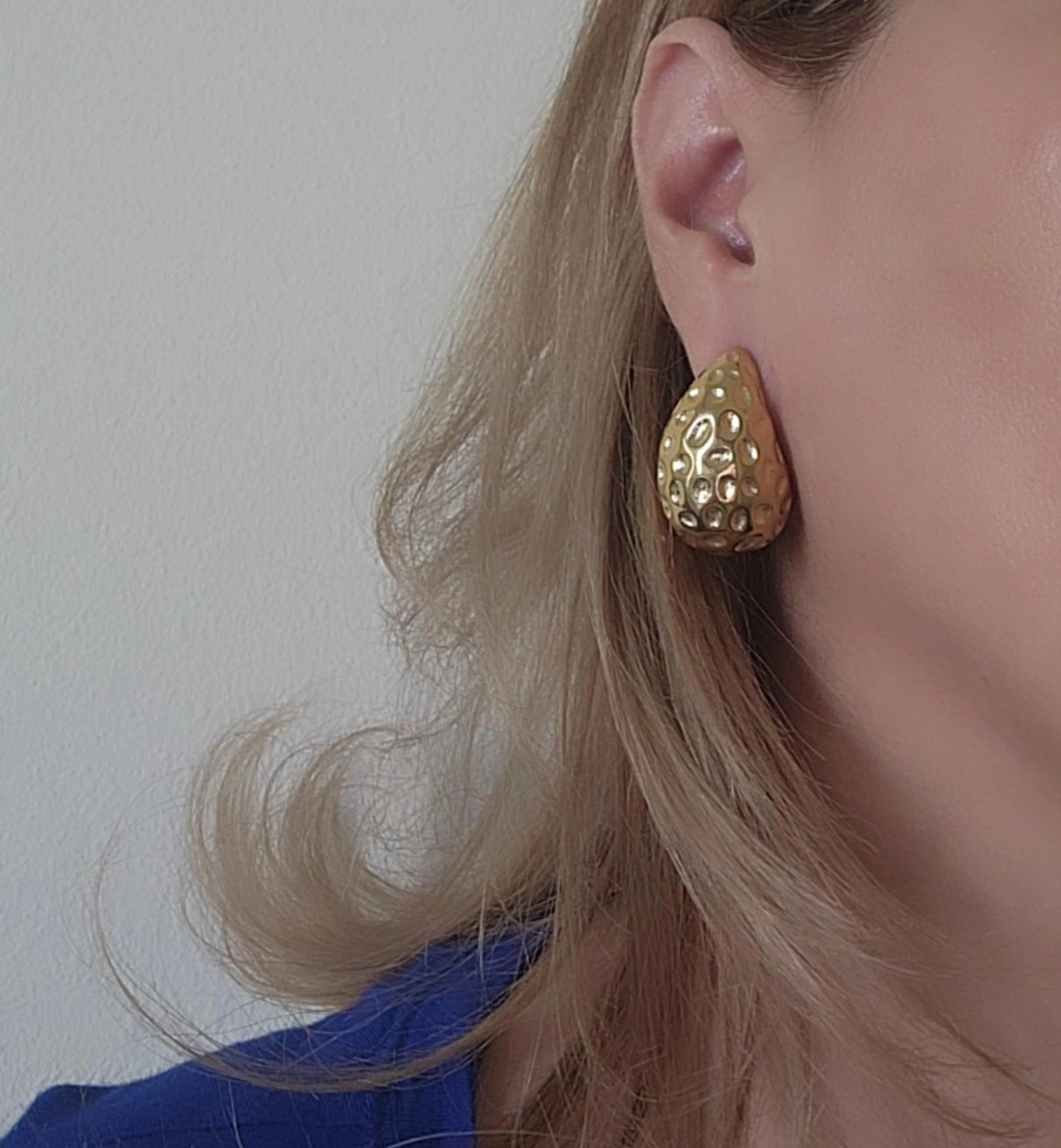 Oval Water Drop Shaped Earrings