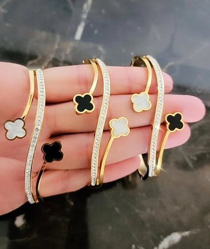 Double Clover Diamond Bracelet
