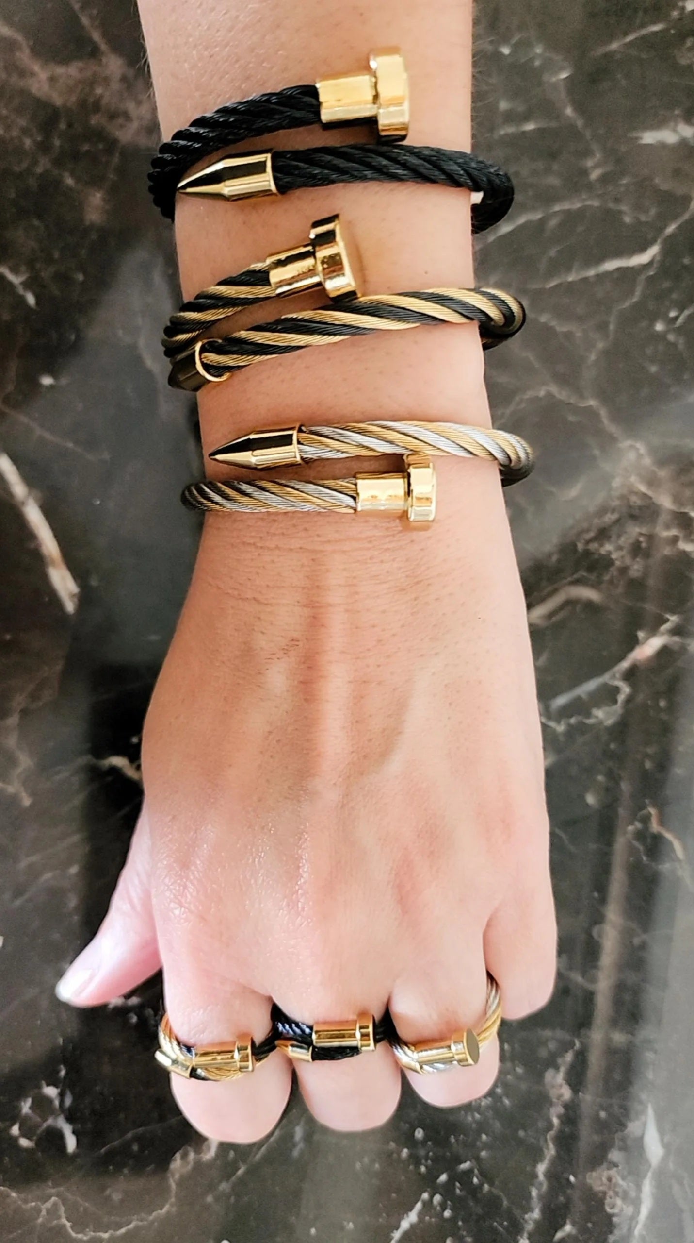 Braided Nail/ Bracelet and Ring