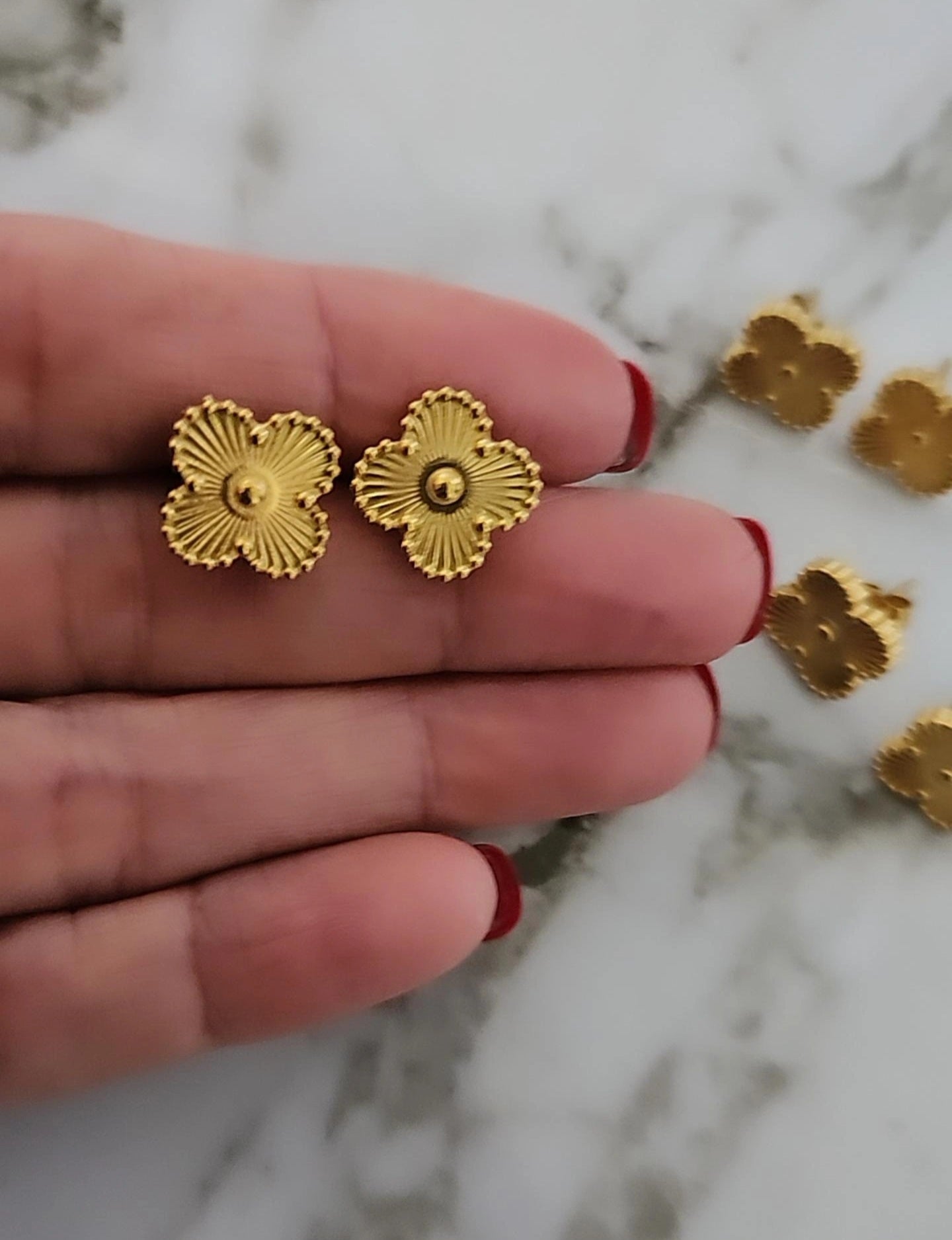 Small Clover- Shaped Earrings