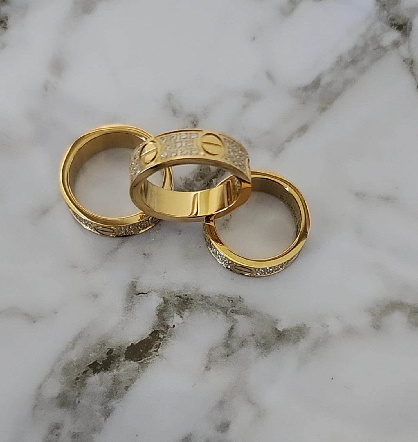 full stone love ring