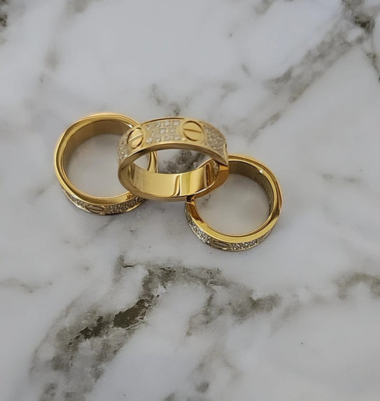 full stone love ring