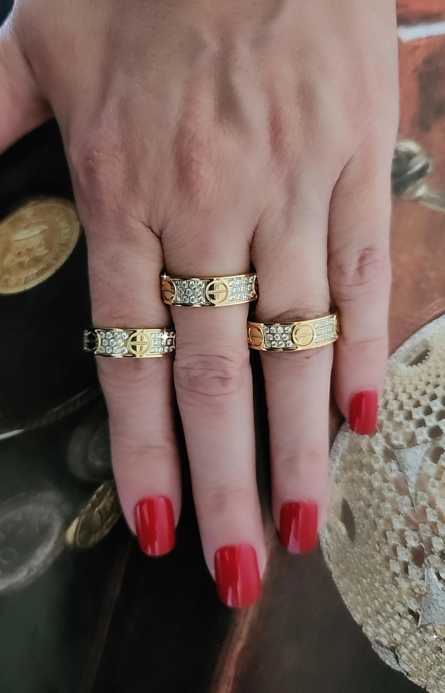 full stone love ring