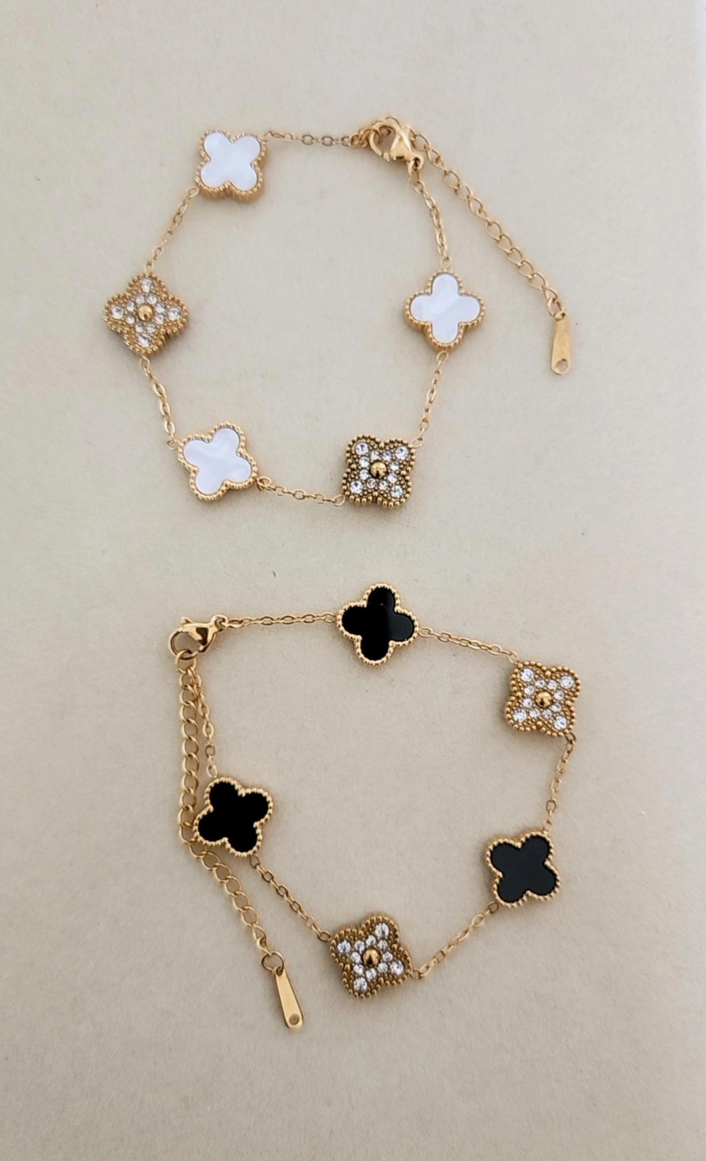 Clover with Stone Bracelet