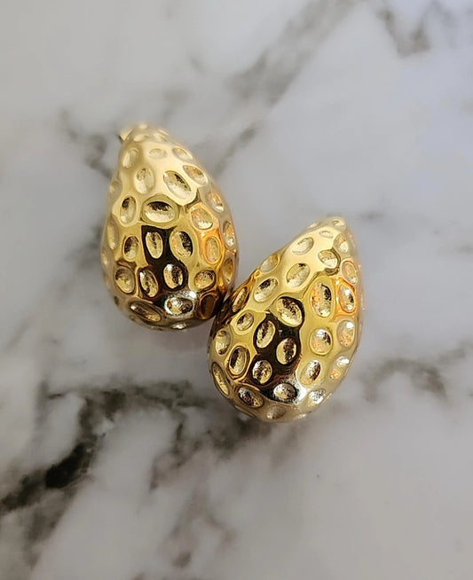 Oval Water Drop Shaped Earrings