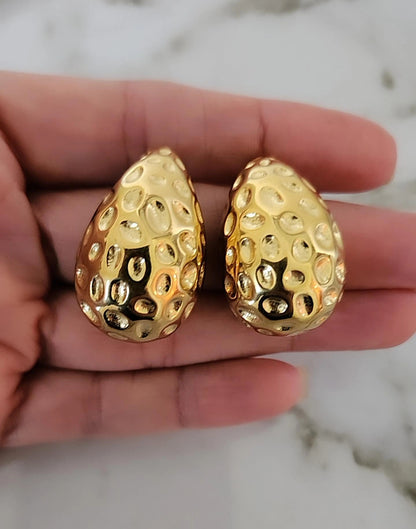 Oval Water Drop Shaped Earrings