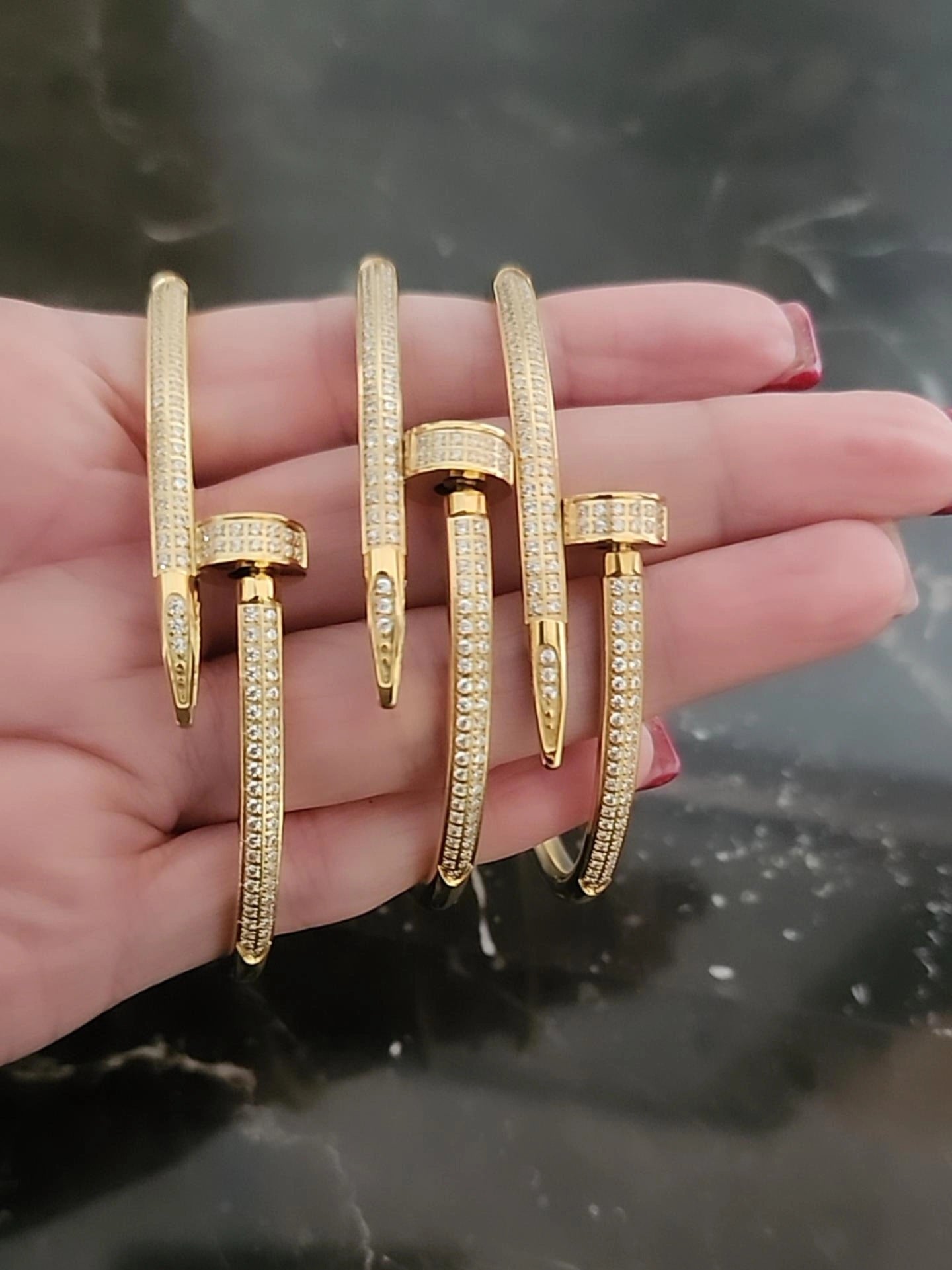 Nail Bracelet Full Stone