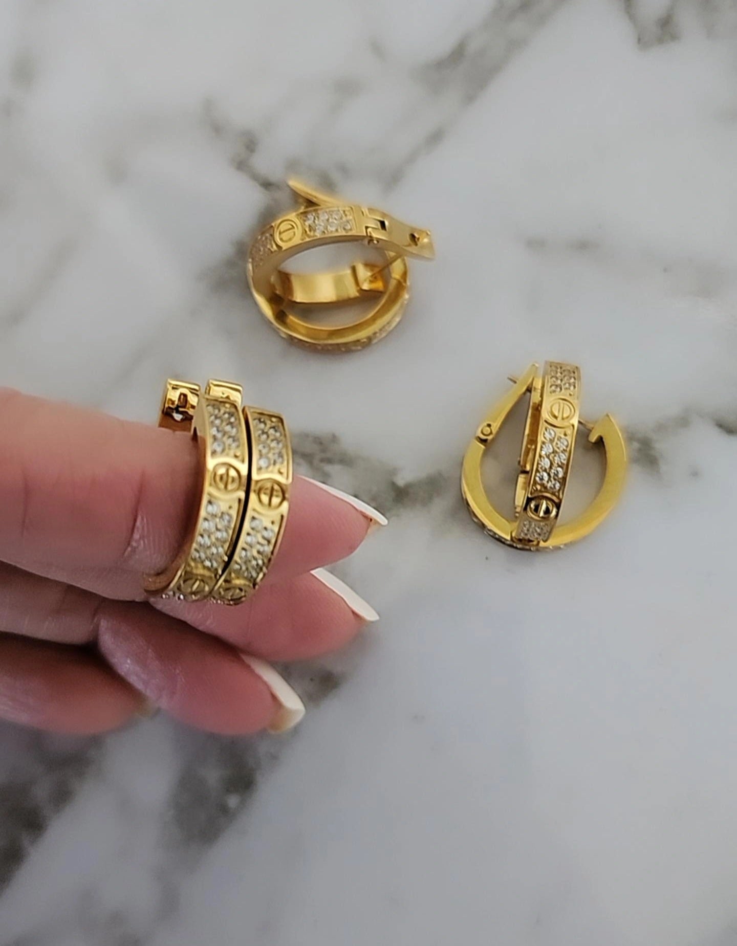 Full stone Love Earrings