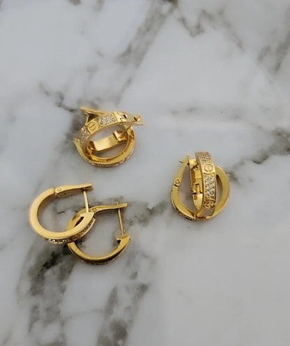 Full stone Love Earrings