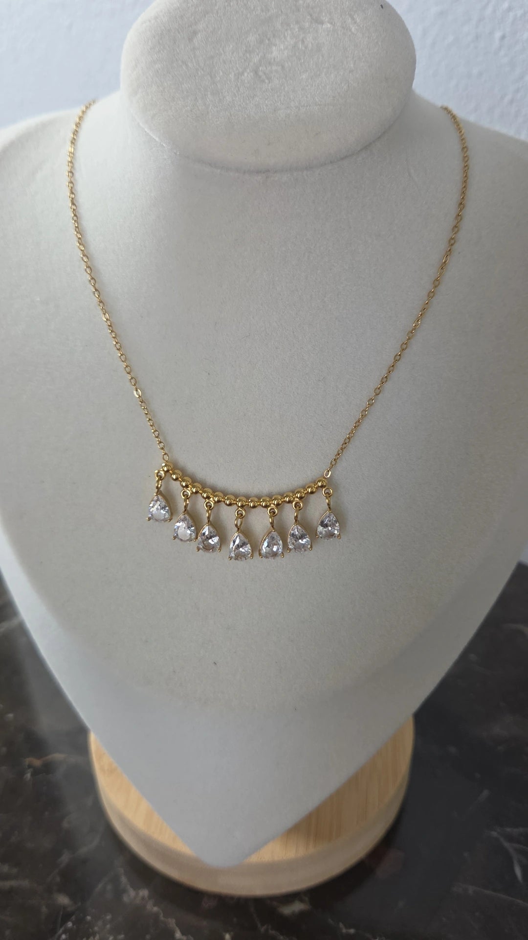 Golden Raindrops Necklace