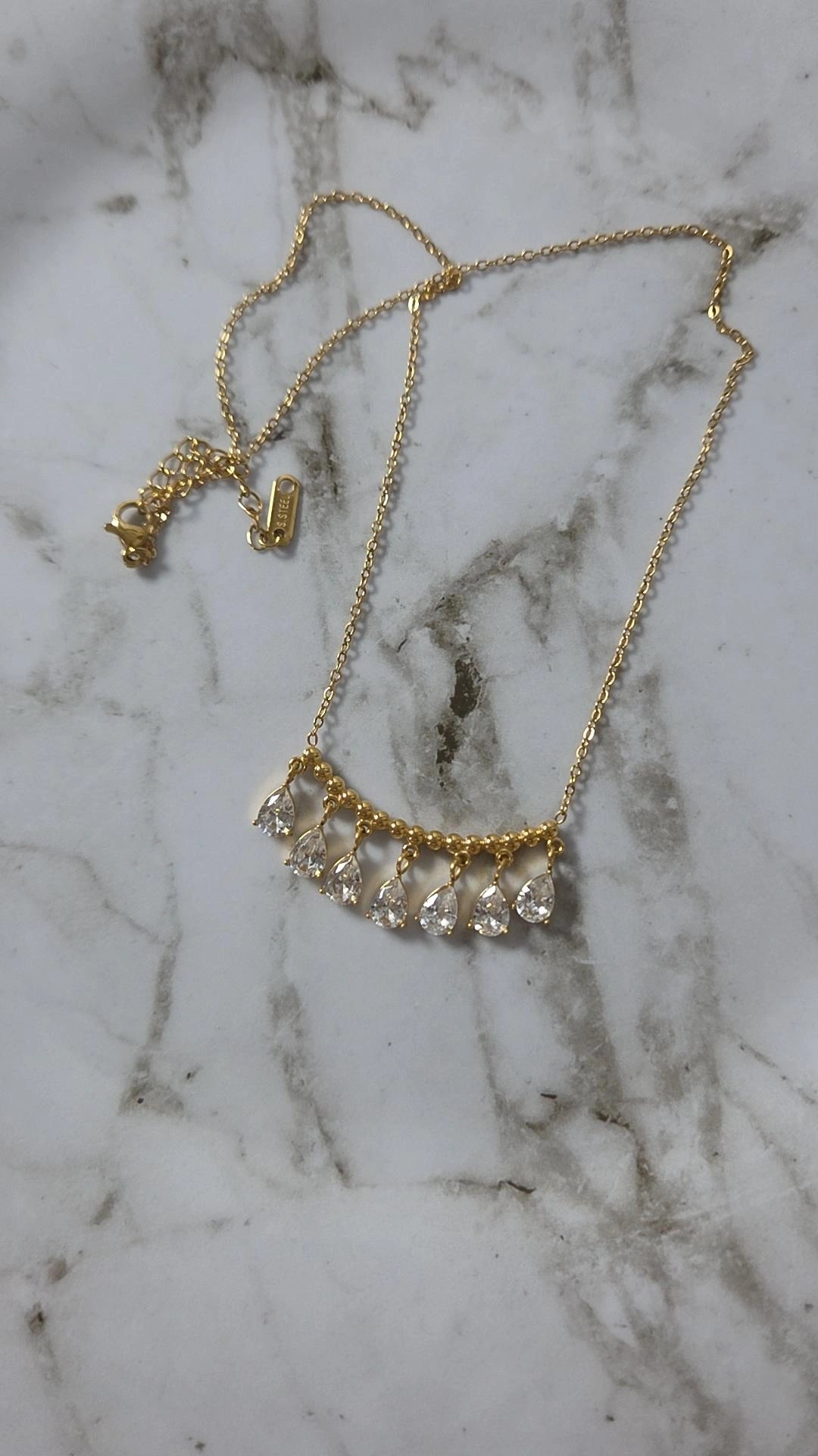 Golden Raindrops Necklace