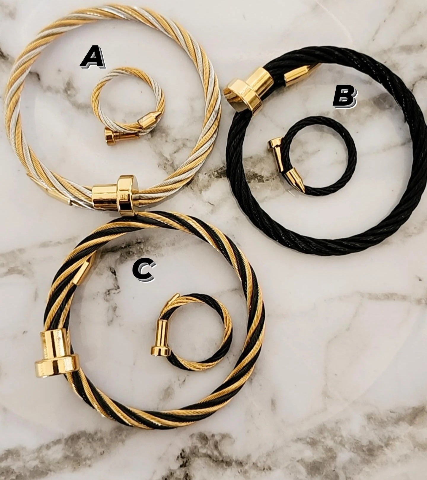 Braided Nail/ Bracelet and Ring